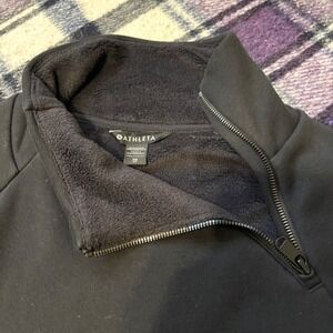 Athleta Cozy Womens Karma Asym Long Sleeve Pullover in Black Size Extra Small XS